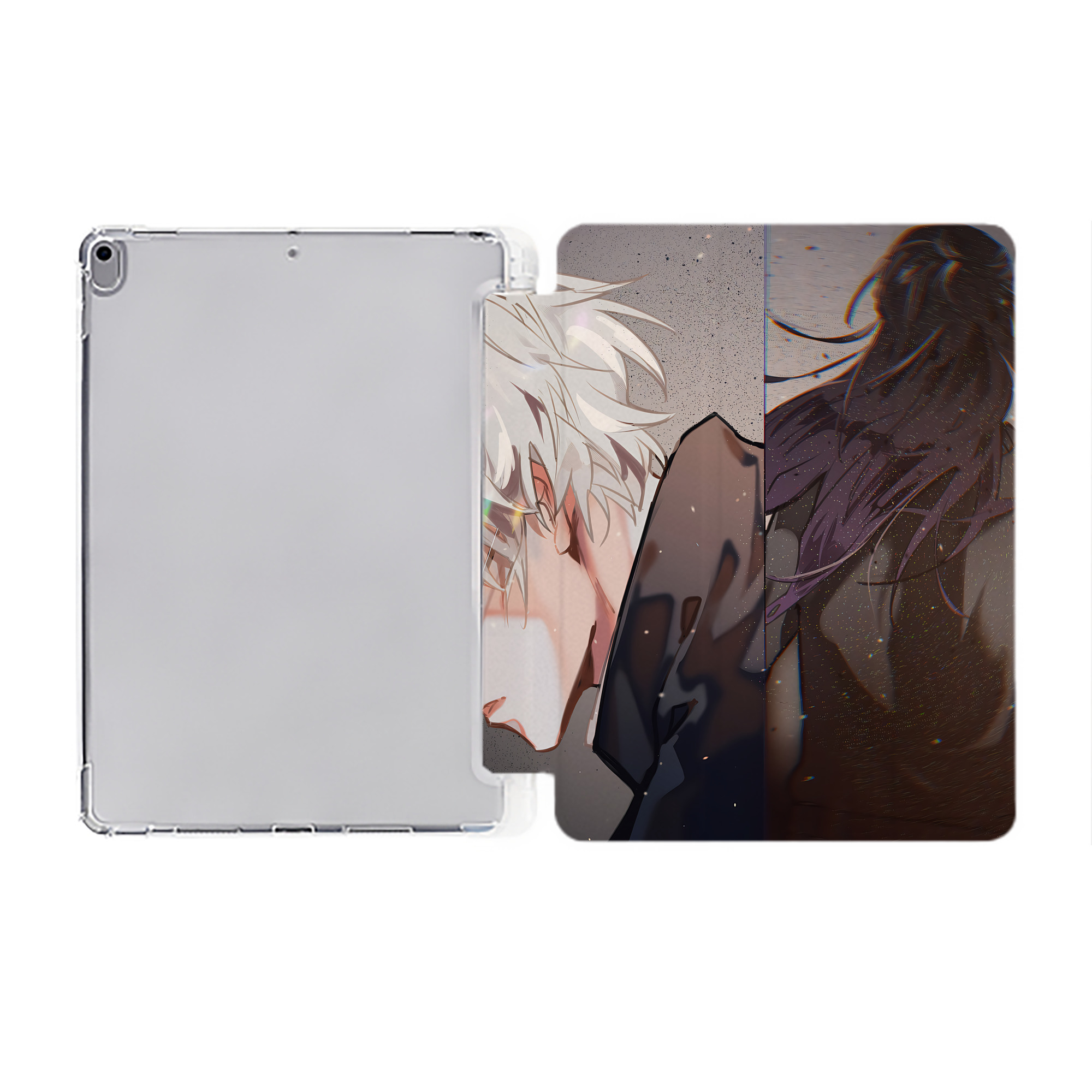 （画像用） 呪術廻戦 Jujutsu Kaisen IPad ケース ペン収納付き 三つ折りスタンド PUレザー×シリコン 対応機種9.5/10.5/10.9インチ